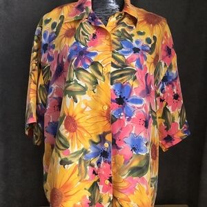 The Limited Multicolor Silk Blouse